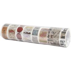 Masking Tape, L: 3+5 M, B: 15+25 mm, 9 rl./ 1 pk.