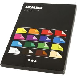 Color Bar Rivepapir, A4, ark 210x297 mm, 100 g, ass. farger, 16x10 ark/ 1 pk.