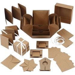 Eksplosjonseske, str. 7x7x7,5+12x12x12 cm, natur, 1 stk.