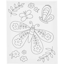 Malelerret med trykk, Stor sommerfugl, D: 1,6 cm, str. 24x30 cm, 360 g, 1 stk.