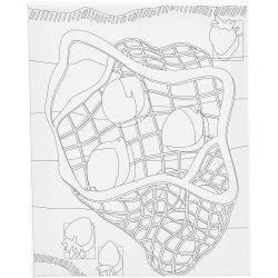 Malelerret med trykk, Sitrusfrukt , D: 1,6 cm, str. 24x30 cm, 360 g, 1 stk.