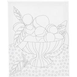 Malelerret med trykk, Fruktskål, D: 1,6 cm, str. 24x30 cm, 360 g, 1 stk.