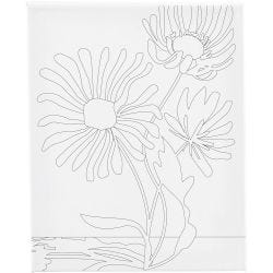 Malelerret med trykk, Store blomster, D: 1,6 cm, str. 24x30 cm, 360 g, 1 stk.
