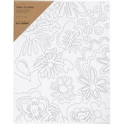 Malelerret med trykk, Blomster, D: 1,6 cm, str. 24x30 cm, 360 g, 1 stk.