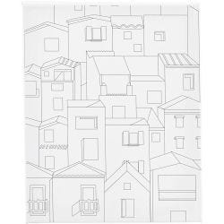 Malelerret med trykk, By, D: 1,6 cm, str. 24x30 cm, 360 g, 1 stk.
