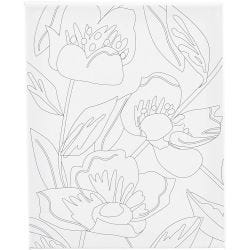Malelerret med trykk, Valmuer, D: 1,6 cm, str. 24x30 cm, 360 g, 1 stk.