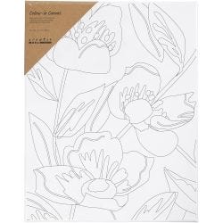 Malelerret med trykk, Valmuer, D: 1,6 cm, str. 24x30 cm, 360 g, 1 stk.