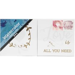 Lerret med gulltrykk 