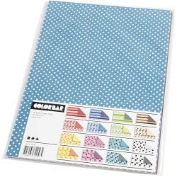Color Bar Rivekartong, A4, ark 210x297 mm, 250 g, 16 ass. ark/ 1 pk.