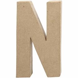 Bokstav, N, H: 20,2 cm, B: 11,5 cm, tykkelse 2,5 cm, 1 stk.
