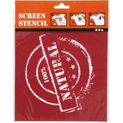 Screen stensil, naturlig, ark 20x22 cm, 1 ark