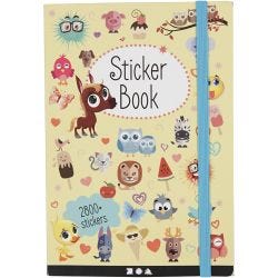 Bok med stickers, str. 11,5x17 cm, 1 stk.