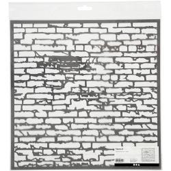 Stensil, murstein, str. 30,5x30,5 cm, tykkelse 0,31 mm, 1 ark