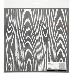 Stensil, tre, str. 30,5x30,5 cm, tykkelse 0,31 mm, 1 ark