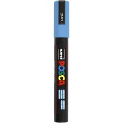 Posca Tusj, nr. PC-5M, strek 2,5 mm, medium, lys blå, 1 stk.