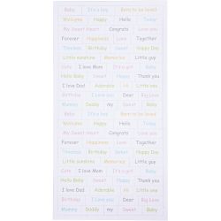 Stickers, baby, ark 12x23 cm, 2x84 stk./ 1 pk.