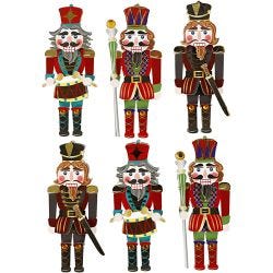 3D stickers, notenkraker, H: 75 mm, B: 30 mm, dikte 7 mm, 6 stuk/ 1 doos