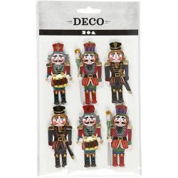 3D stickers, notenkraker, H: 75 mm, B: 30 mm, dikte 7 mm, 6 stuk/ 1 doos