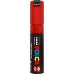 Posca Tusj, nr. PC-8K, strek 8 mm, bred, rød, 1 stk.
