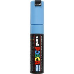Posca Tusj, nr. PC-8K, strek 8 mm, bred, lys blå, 1 stk.