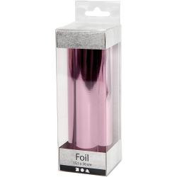 Dekorasjonsfolie, B: 15,5 cm, tykkelse 0,02 mm, pink, 50 cm/ 1 rl.