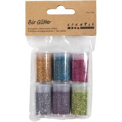 Biologisk nedbrytbart glitter