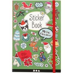 Bok med stickers, julemotiver, str. 11,5x17 cm, 76 ark, 1 stk.
