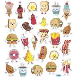 Klistremerker, fast food, ark 15x16,5 cm, 1 ark