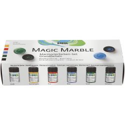 Magisk marmoreringsmaling, standardfarger, 6x20 ml/ 1 pk.