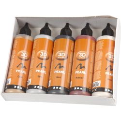 3D Liner, metallic farger, 5x100 ml/ 1 pk.