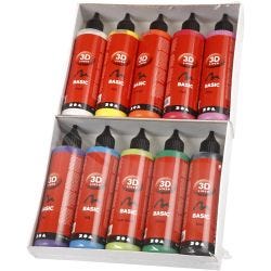 3D Liner, assorted colours, 10x100 ml/ 1 pack