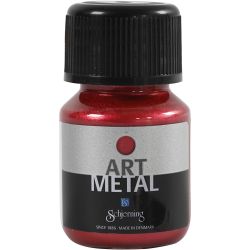 Hobbymaling Metallic, lava rød(5112), 30 ml/ 1 fl.