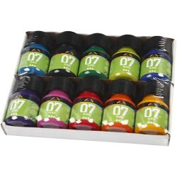 A-Color Glass, ass. farger, 10x30 ml/ 1 pk.
