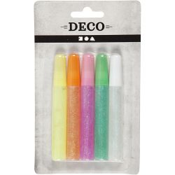Glitterlim, pastellfarger, 5x10 ml/ 1 pk.
