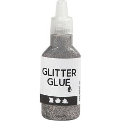 Glitterlim, sølv, 25 ml/ 1 fl.