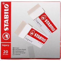 Stabilo Viskelær, H: 1 cm, L: 6,3 cm, B: 2,3 cm, hvit, 20 stk./ 1 pk.