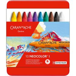 CARAN D’ACHE Neocolor I, L: 10 cm, tykkelse 8,5 mm, ass. farger, 10 stk./ 1 pk.