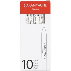 CARAN D’ACHE Neocolor I, L: 10 cm, tykkelse 8,5 mm, white (001), 10 stk./ 1 pk.