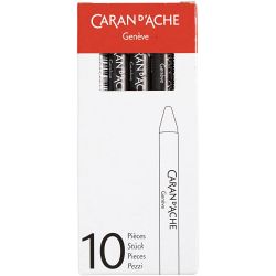 CARAN D’ACHE Neocolor I, L: 10 cm, tykkelse 8,5 mm, black (009), 10 stk./ 1 pk.