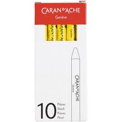 CARAN D’ACHE Neocolor I, L: 10 cm, tykkelse 8,5 mm, yellow (010), 10 stk./ 1 pk.