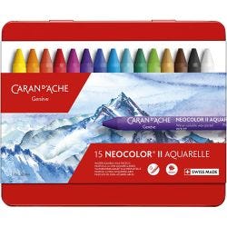 CARAN D’ACHE Neocolor II, L: 10 cm, tykkelse 8,5 mm, ass. farger, 15 stk./ 1 pk.