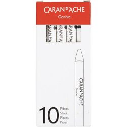 CARAN D’ACHE Neocolor II, L: 10 cm, tykkelse 8,5 mm, white (001), 10 stk./ 1 pk.