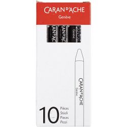 CARAN D’ACHE Neocolor II, L: 10 cm, tykkelse 8,5 mm, black (009), 10 stk./ 1 pk.