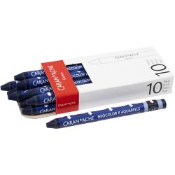 CARAN D’ACHE Neocolor II, L: 10 cm, tykkelse 8,5 mm, prussian blue (159), 10 stk./ 1 pk.
