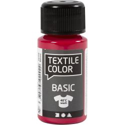 Tekstilfarge, primær rød, 50 ml/ 1 fl.