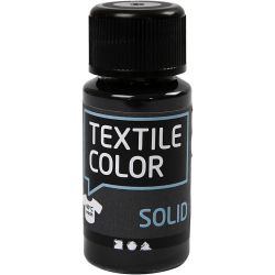Tekstilfarge, dekkende, svart, 50 ml/ 1 fl.