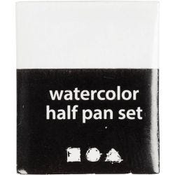Art Akvarellfarger, ½-pan, str. 10x15x20 mm, hvit, 1 stk.
