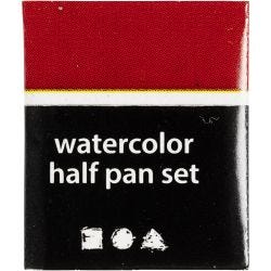 Art Akvarellfarger, ½-pan, str. 10x15x20 mm, klar rød, 1 stk.
