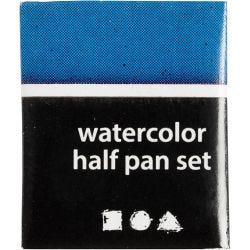 Art Akvarellfarger, ½-pan, str. 10x15x20 mm, blå, 1 stk.