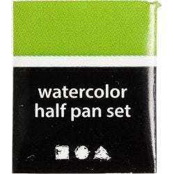 Art Akvarellfarger, ½-pan, str. 10x15x20 mm, lys grønn, 1 stk.